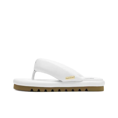 Naked Wolfe Rubber Sole Abrasion Resistant Flip Flops Women's White