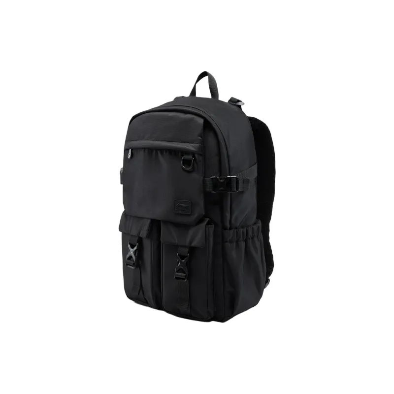 LiNing Sports Life Collection Polyester Backpack Unisex Black-1