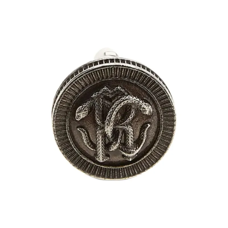 Roberto Cavalli Brass Cufflinks Unisex Black-1