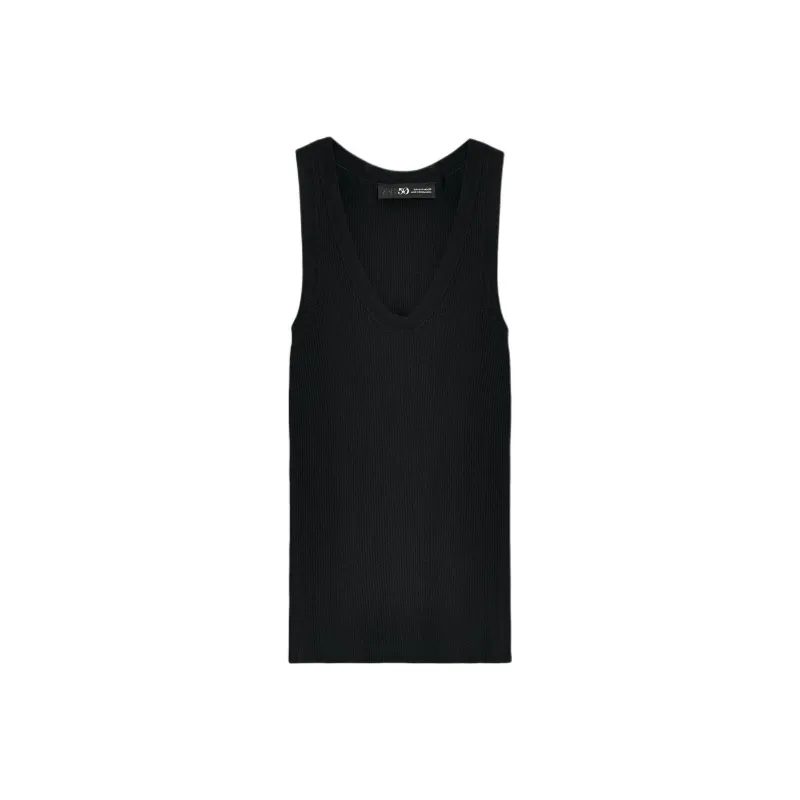 ZARA Tank Tops Women's Black-0