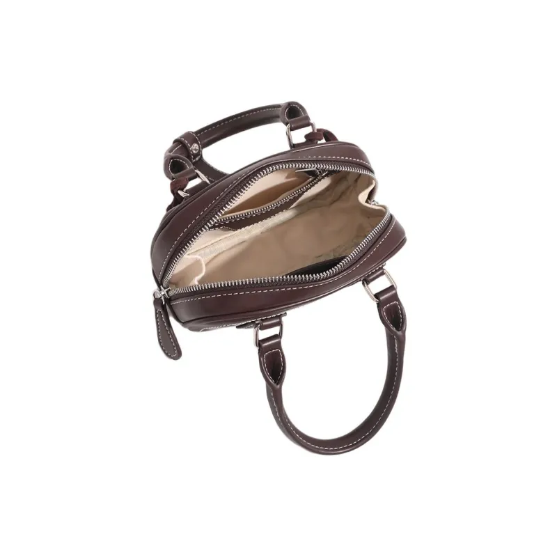 Pivsnu Synthetic Leather Shoulder Bag, Crossbody Bag, Handbag Women's Cream Yellow/Dark Chocolates-8
