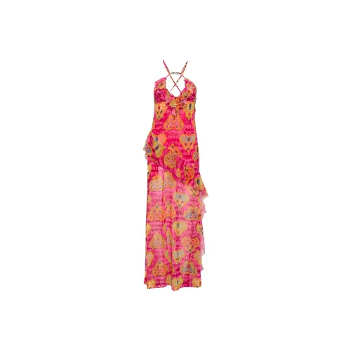 VERSACE JEANS COUTURE SS24 Sleeveless Dress Women's Peach Pink
