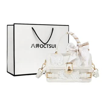 OCTSUI PU Shoulder Bag, Crossbody Bag, Handbag Women's Pink/White