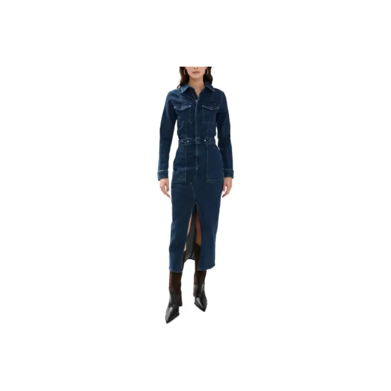 GOOD AMERICAN Long Sleeved Dress Women's Indigo-0