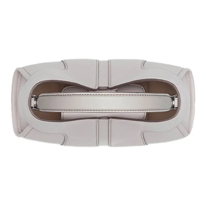 ZESH Cow Leather Handbag Trumpets Women's Porcelain Gray-3