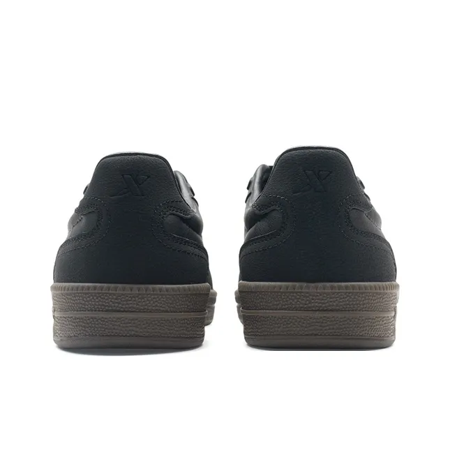XTEP German Army Trainers Thin Sole T Trainers Lightweight Coverage Low Top Skateboard Shoes Men's Black White-4