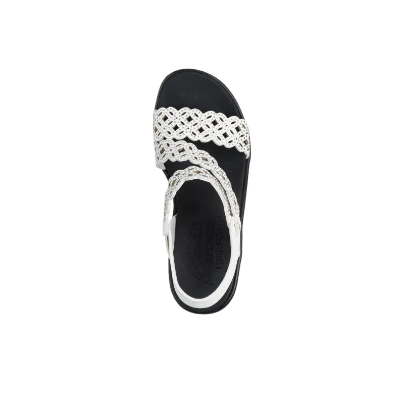 Skechers Rumble On One Strap Sandals Women's White-3