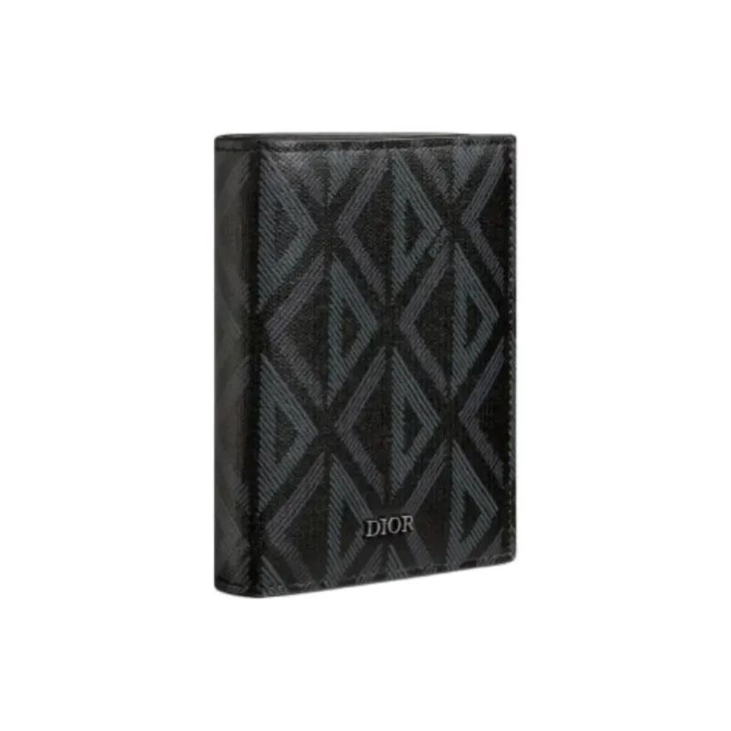 DIOR Bifold Design Card Holder Men's Black-1