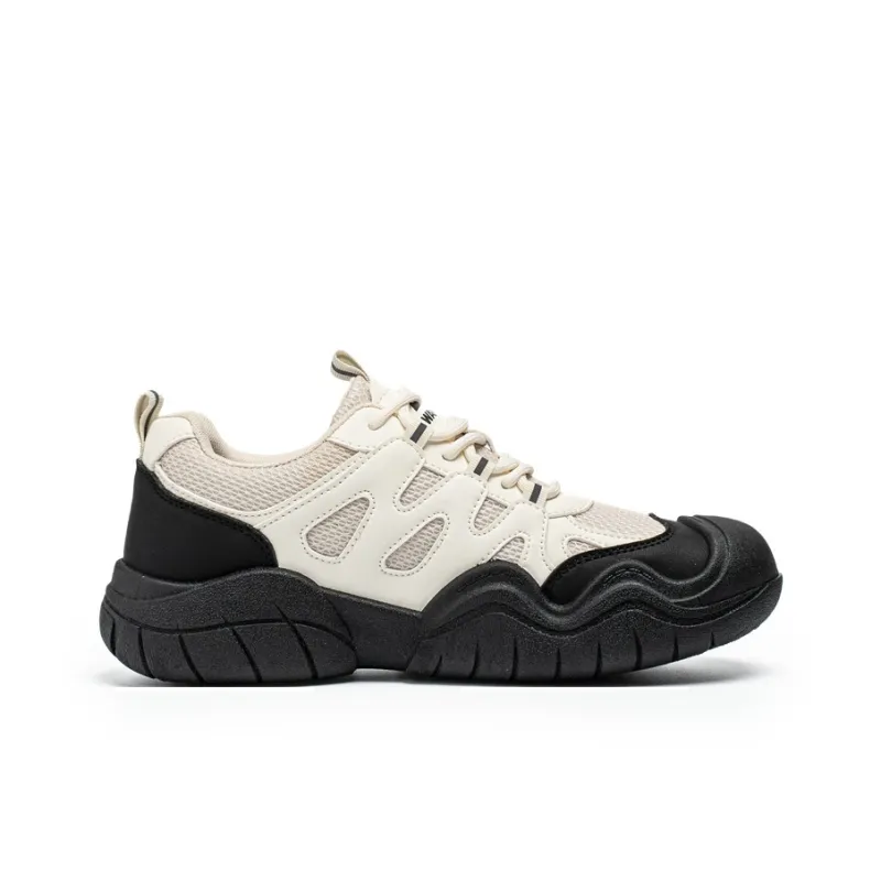 Warrior Slip Resistant Breathable Grip Low Top Mountaineering & Hiking Shoes Men's Beige Black-1