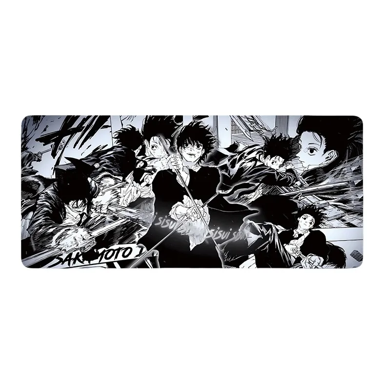 DANYIN Black White Anime Extra Large Minimalist Style Premium Desk Mat For Anime Esports Office, Washable Mouse Pads-51