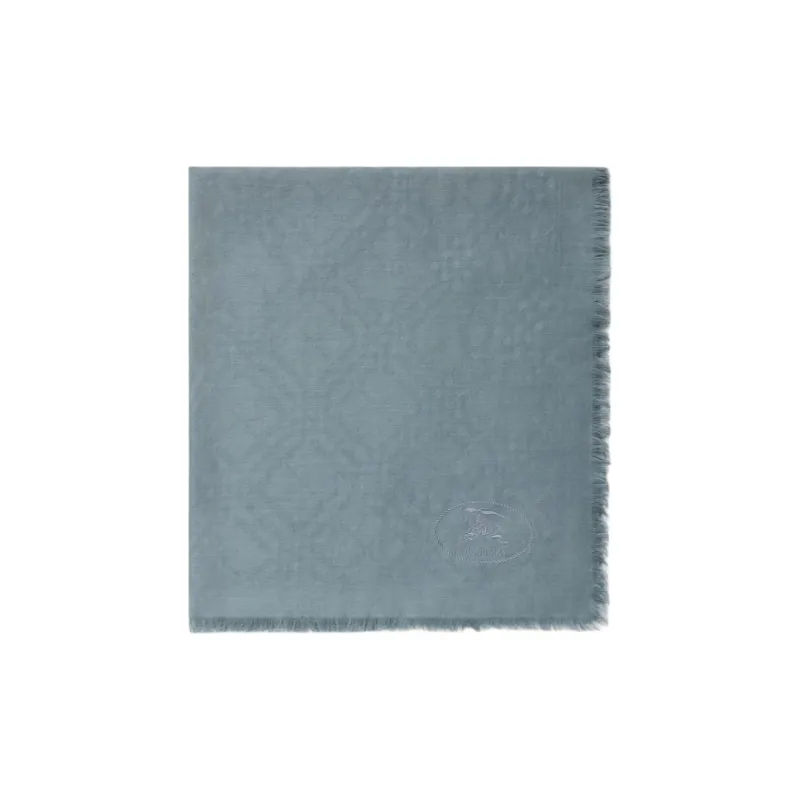 Burberry Wool Silk Knit Scarves Women's Blue-1