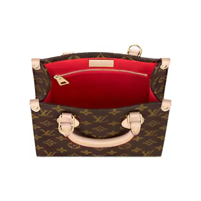 LOUIS VUITTON Sac Plat Bb Bag Monogram Brown/Natural-4