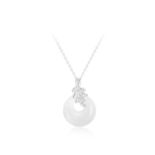 Love Link Chalcedony Jade Necklaces Women's