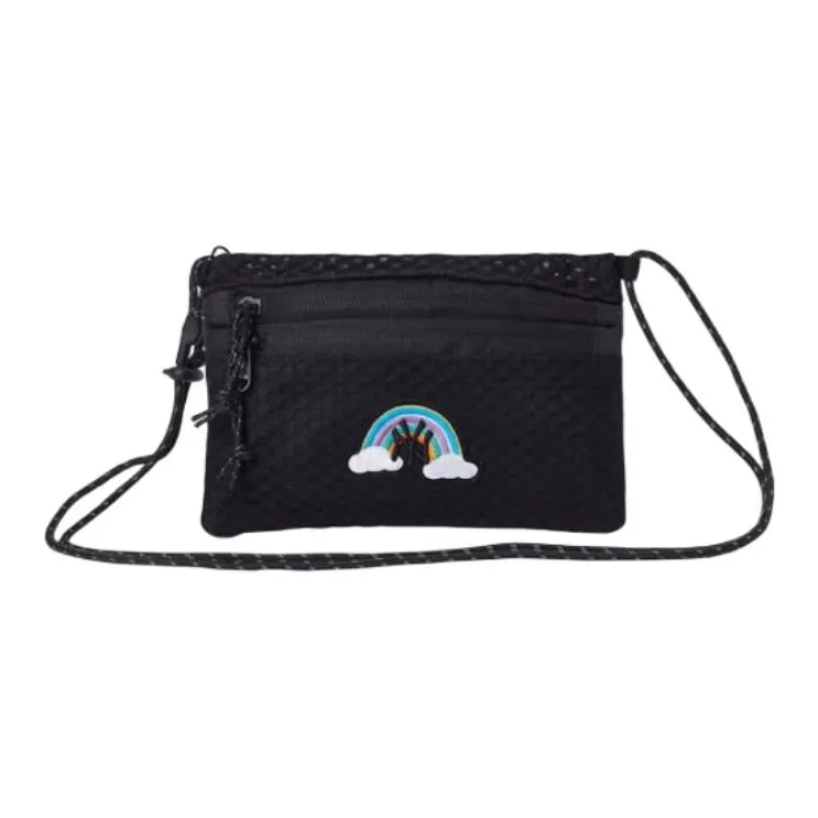 New Era Rainbow & NY Logo Embroidery Crossbody Bag Unisex Black-0