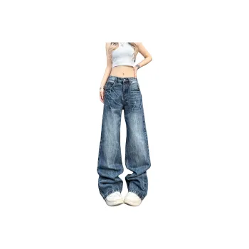 Menglaini Jeans Women's Blue