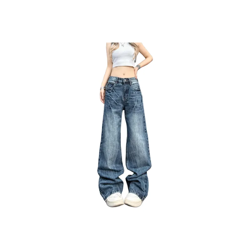 Menglaini Jeans Women's Blue-0