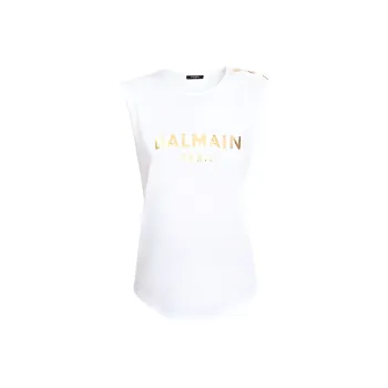 BALMAIN SS21 Regular T Shirt Women's White