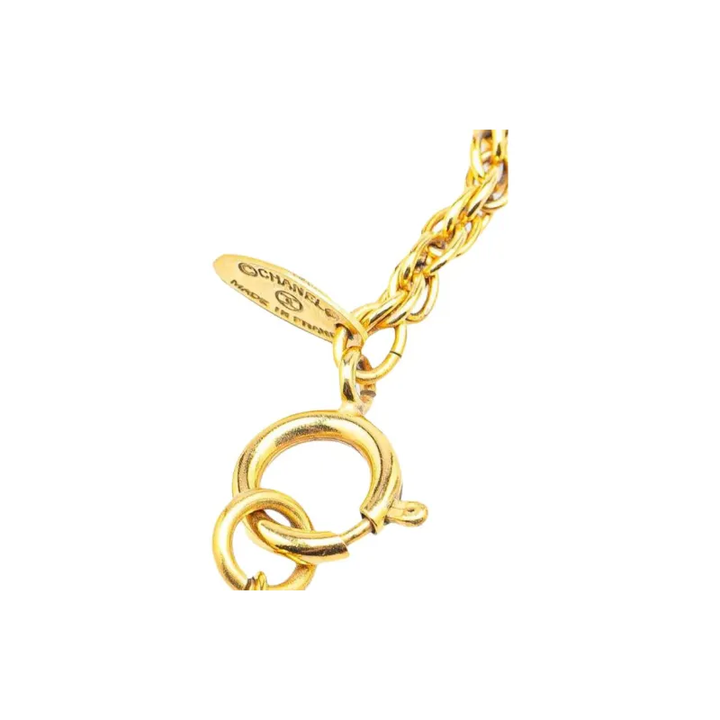 CHANEL 1970 1980 Plated 31 Rue Cambon Pendant Necklace Costume Necklace-2