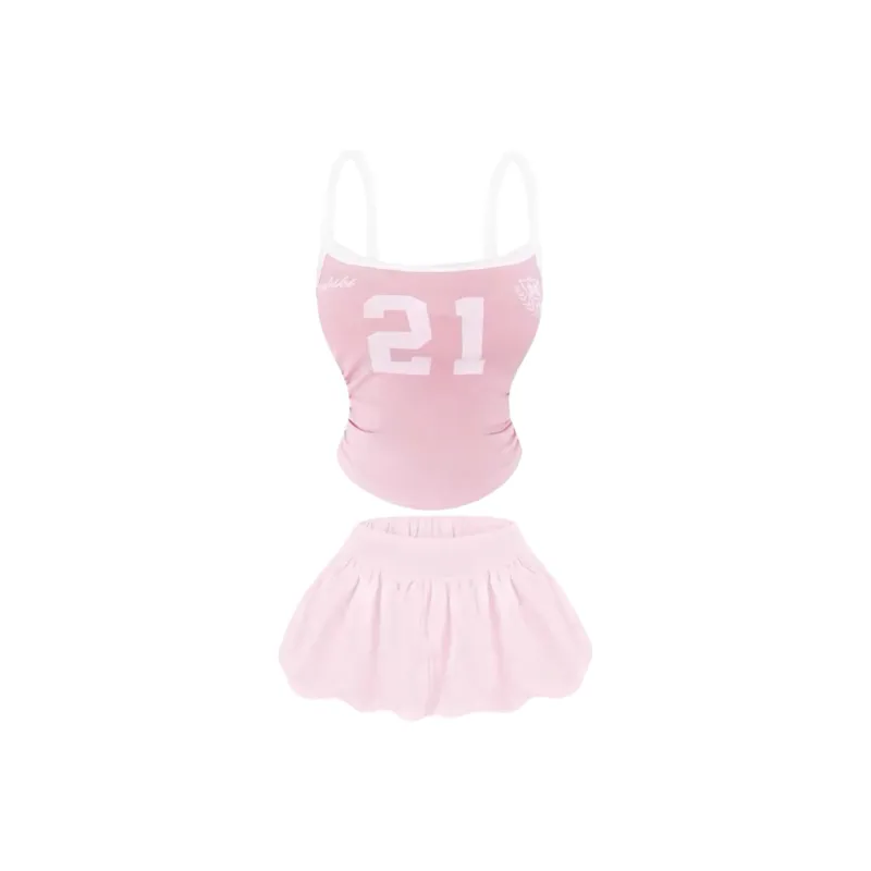 Cotton Gene Two Piece Skirt Sets Women's-3