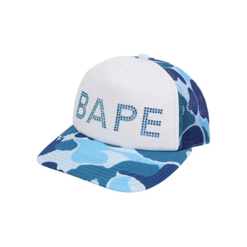 A BATHING APE Baseball Caps Unisex Blue