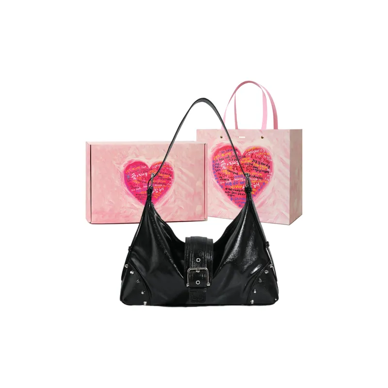 NATTY PU Shoulder Bag Women's Pink/Black-6