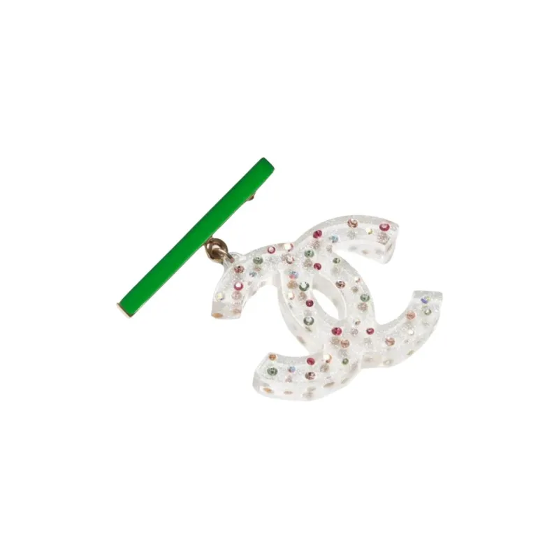 CHANEL 2004 Cc Logo Brooch-2