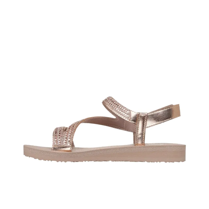 Skechers Meditation One Strap Sandals Women's Rose Gold-2