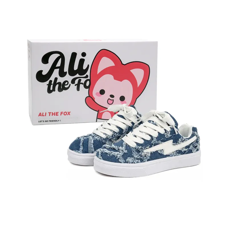 ALI THE FOX Slip Resistant Cushioning, Abrasion Resistant, Height Increasing Low Top Skateboard Shoes Unisex-4