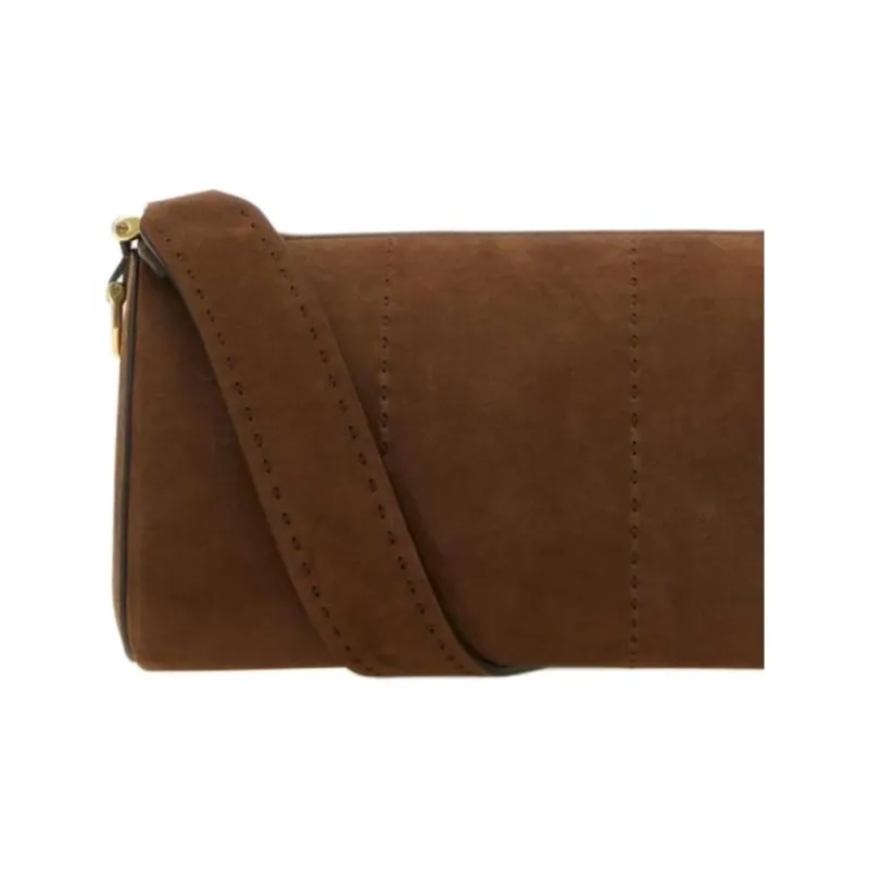 MaxMara Cow Leather Shoulder Bag Women's Brown-2