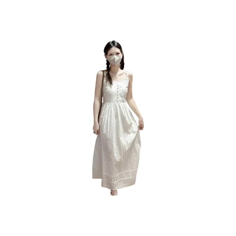 Flowers In Water Slip Dress Women's-0