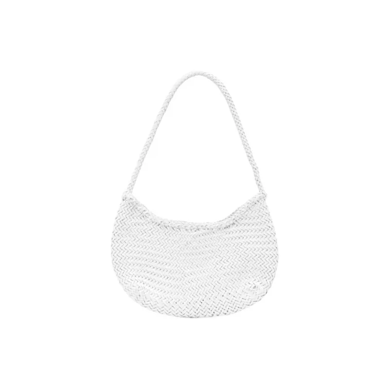 Dragon Diffusion Calfskin Handbag Women's White-0