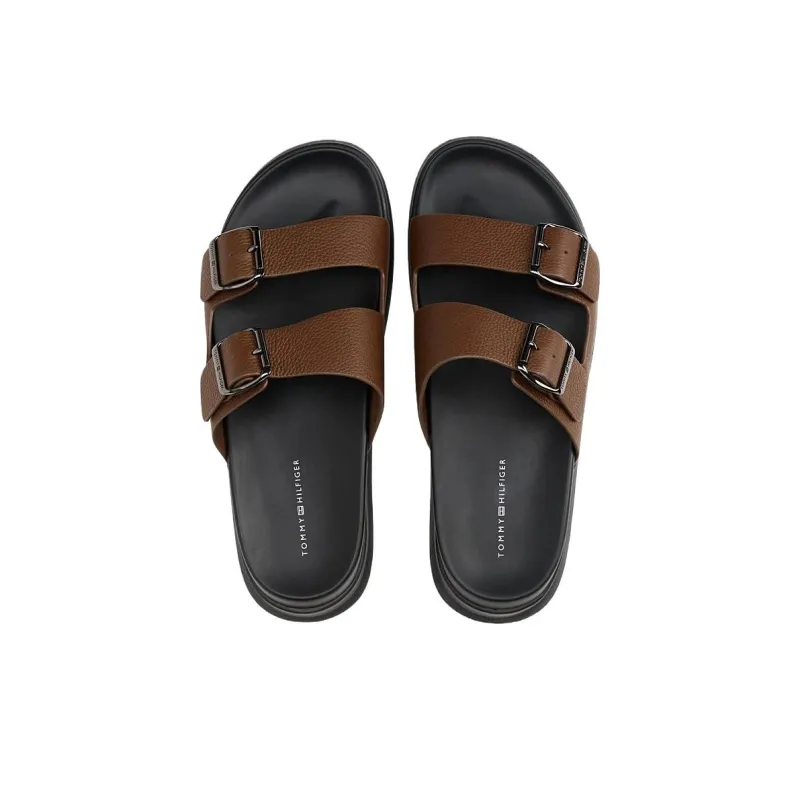 Tommy Hilfiger EVA Abrasion Resistant Slide Slippers Men's Brown-3