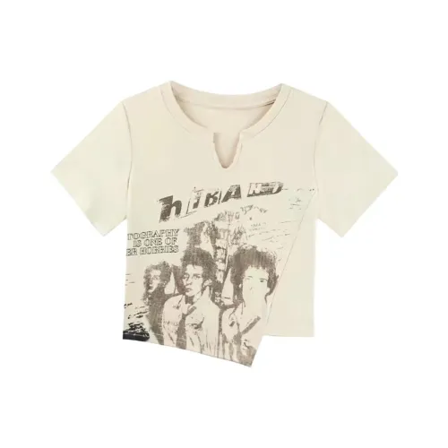 DOKZB T Shirts Women's Apricot