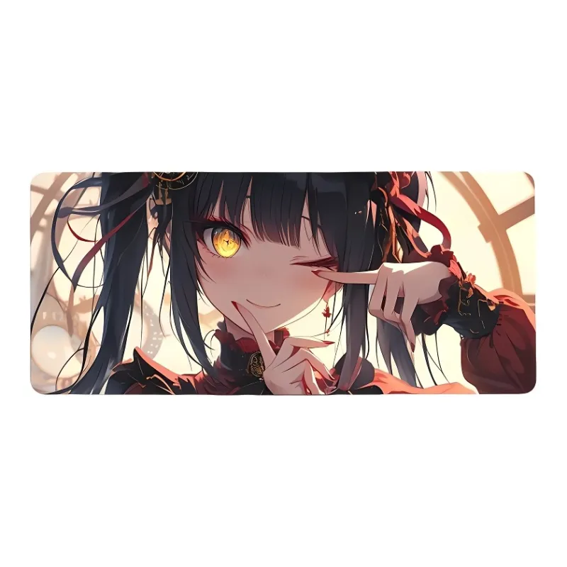 DANYIN Kurumi Tokisaki Extra Large Esports Computer Table Mats Anime Keyboard Pad Mouse Pads-5