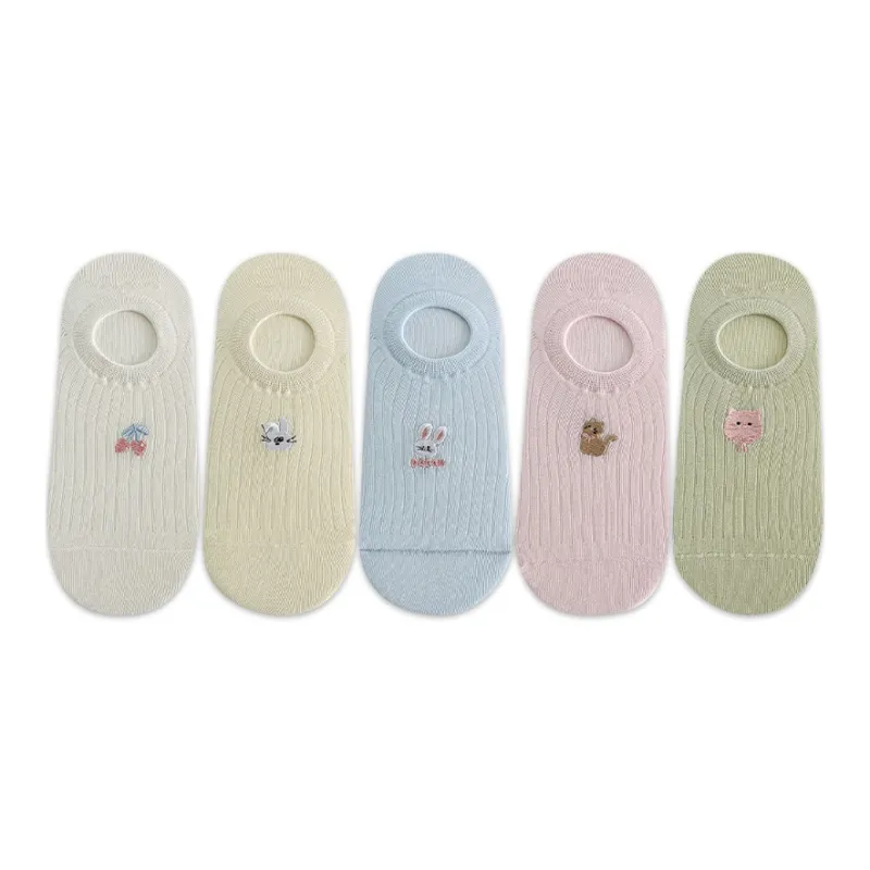AUGUST No Show Socks Women's 5 Pack-0