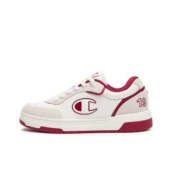 Champion Balance Low Top Skateboard Shoes Unisex Milk White/Ember Red