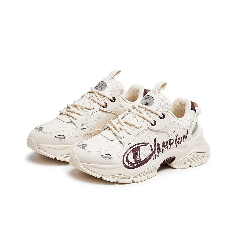 Champion Balance Low Top Chunky Sneakers Women's Linen/Night Brown Red-2