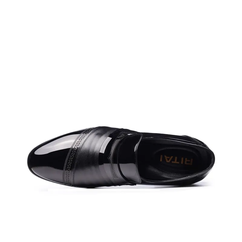 Ritai Men's Casual Shoes Men Low Top Black-2