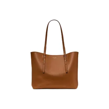 Kate Spade Cow Leather Tote Bag, Shopping Bag, Shoulder Bag Tubas Women's Caramel