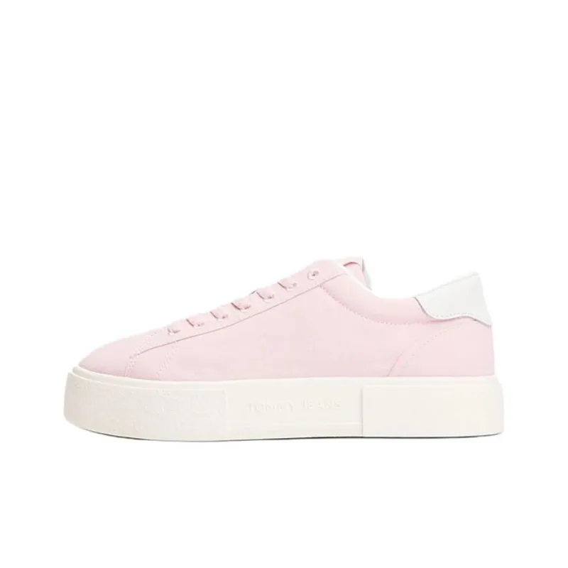 Tommy Hilfiger Trainers Low Top Skateboard Shoes Women's Pink-0