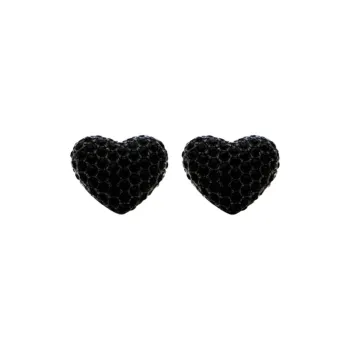 MARC JACOBS Brass Plated, Glass Stone, Crystal Earrings Unisex Black