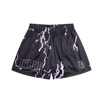 BKCXZICE Basketball Shorts Unisex Black Purple