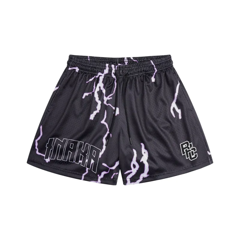BKCXZICE Basketball Shorts Unisex Black Purple-0