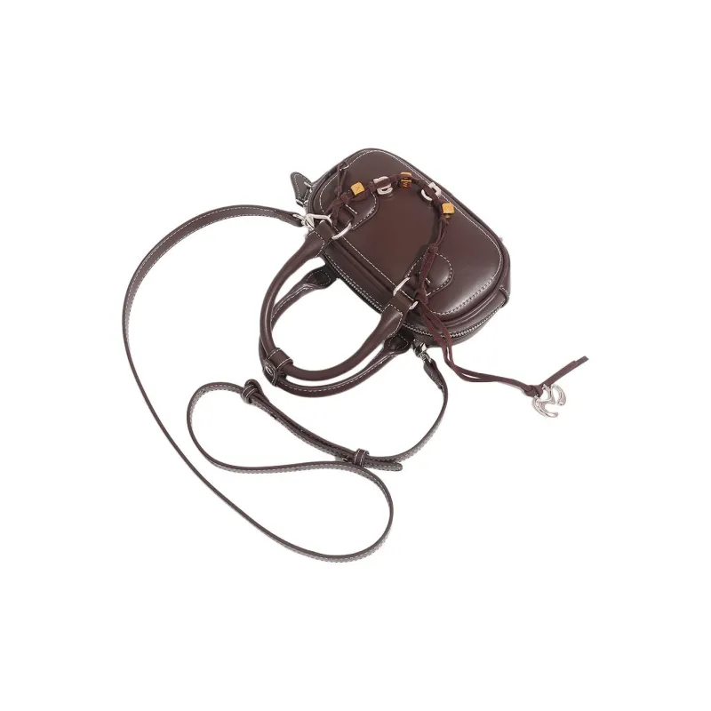 Pivsnu Synthetic Leather Shoulder Bag, Crossbody Bag, Handbag Women's Cream Yellow/Dark Chocolates-6