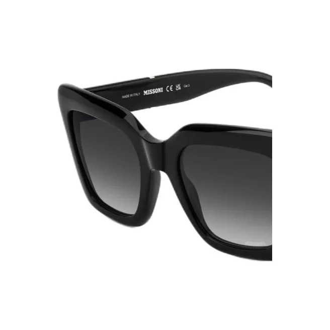 MISSONI Acetate Irregular Shape Sunglasses Women's Black-0