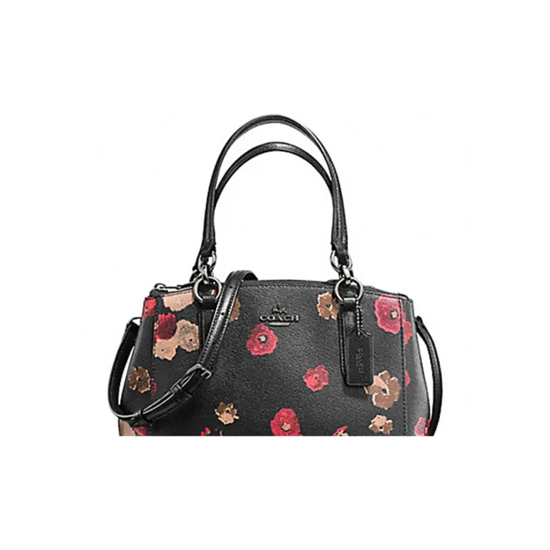 COACH Christie Leather Killer Bag, Shoulder Bag, Crossbody Bag, Handbag Tubas Women's Black-3