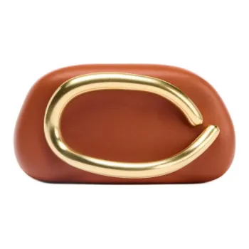 ZARA Polyurethane One Shoulder Crossbody Clutch Trumpets Women's Orange