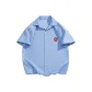 [Short-Sleeved Shirt]Light Blue (Skier Chest Logo)