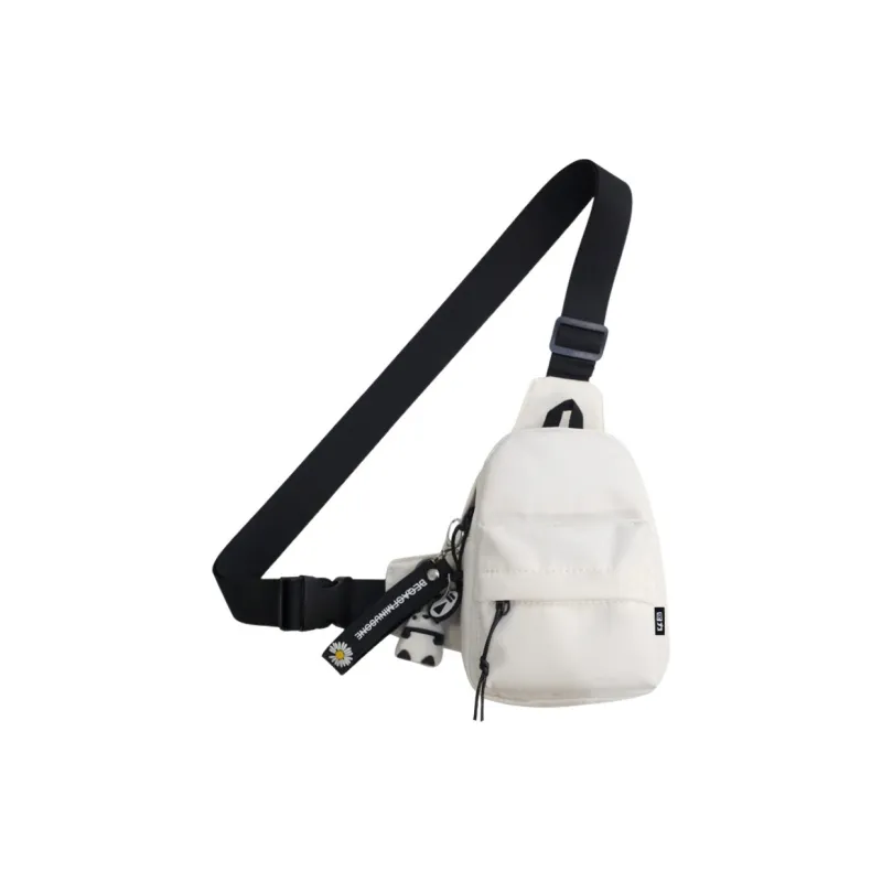 Warrior Nylon Sling Bag Regular Unisex Black/White-4