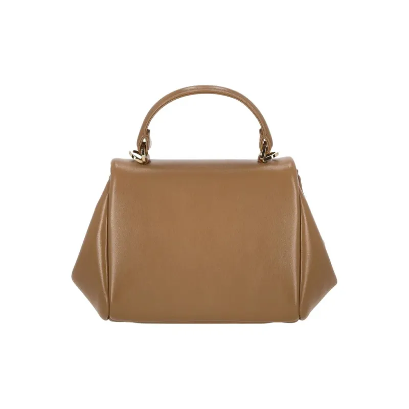 Rodo Calfskin One Shoulder Handbag Women's Tobacco Brown-2